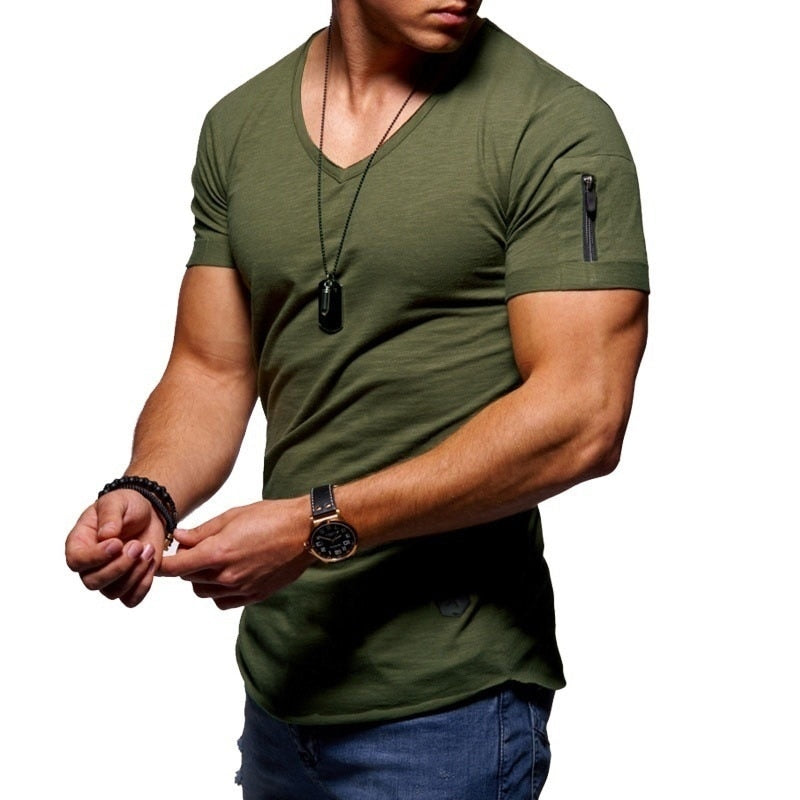 Zipper Sleeve T-Shirt (6 colors)