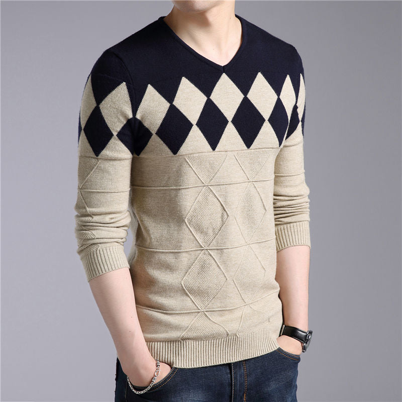 Wool Pattern Sweater (3 colors)