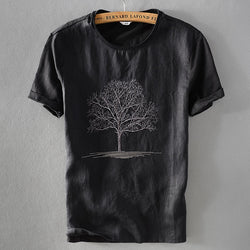 Linen Embroidery T-Shirt (2 colors)