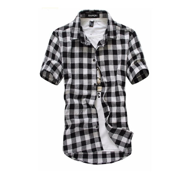 Short Sleeve Plaid Shirt (6 colors)