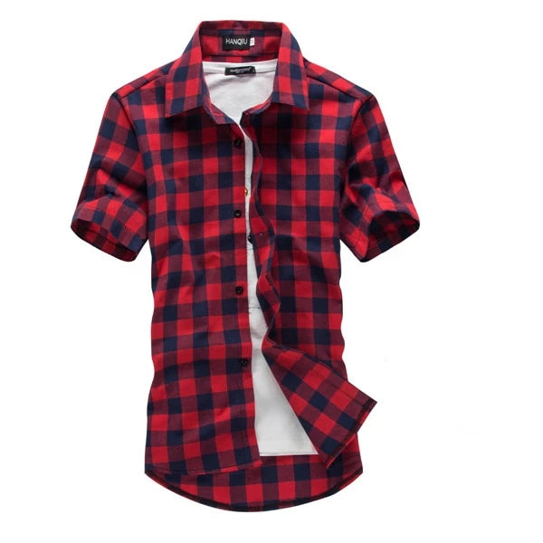 Short Sleeve Plaid Shirt (6 colors)