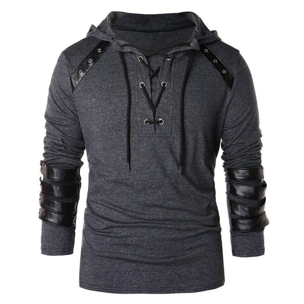 Drawcord Lace Up Hoodie (3 colors)