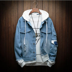 Hooded Denim Jacket (4 colors)